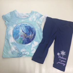 Disney Frozen Elsa Anna Hologram tie dye cute Set